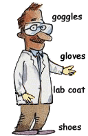 Correct protective gear must be worn in the laboratory